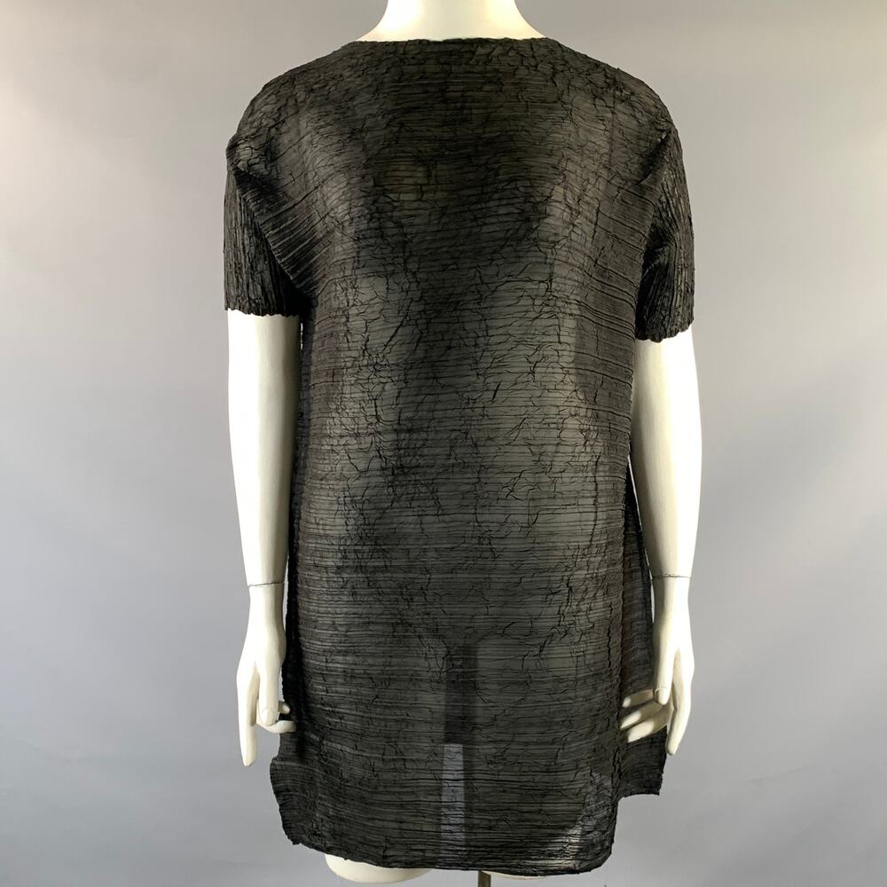 VANITE COUTURE Size One Size Black Polyester Elastane Pleated Dress